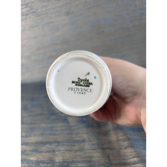 VTG Spode Provence Y7843  White Bone China Oil Bottle Pourer Green Gold Accent - Picture 6 of 6